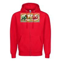 Red ho ho ho Zipper Hoodie - BundleAndBundleShop