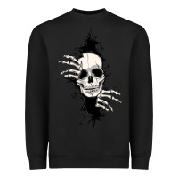 Black skull in the wall file Heavyweight Sweatshirt - MaliasSmallBusiness
