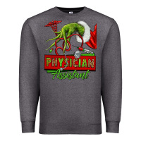 Charcoal Heather christmas character hand physician assistant Premium Sweatshirt - NancyCooperArtShop