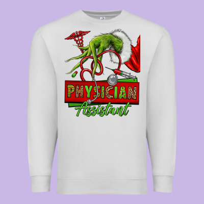 Christmas Character Hand Physician Assistant Premium Sweatshirt Designed By Nancycooperartshop