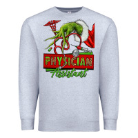 Heather Grey christmas character hand physician assistant Premium Sweatshirt - NancyCooperArtShop