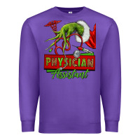 Purple christmas character hand physician assistant Premium Sweatshirt - NancyCooperArtShop