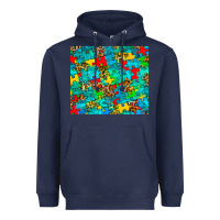 Navy autism awareness puzzle Heavyweight Hoodie - BarkalooDesign