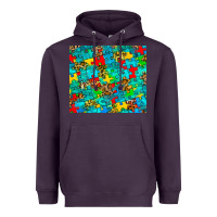 Plum autism awareness puzzle Heavyweight Hoodie - BarkalooDesign