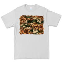 Dove Grey camouflage and leopard background Premium Tee - Artiststas