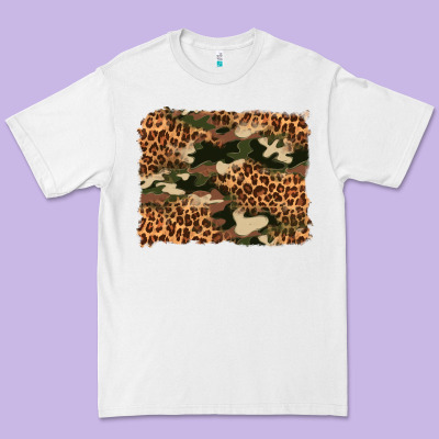 Camouflage And Leopard Background Premium Tee Designed By Artiststas