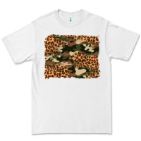 White camouflage and leopard background Premium Tee - Artiststas