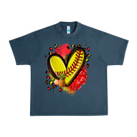 Midnight Navy fruits and softball heart Urban Heavy Tee - Zillion Design Studio