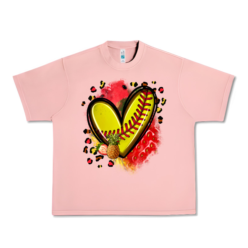 Fruits And Softball Heart Urban Heavy Tee by Zillion Design Studio | Teevron