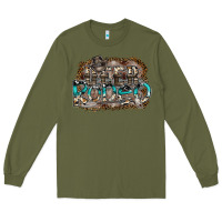 Army Green deer rodeo Long Sleeve Tee - SublimationCraftShop