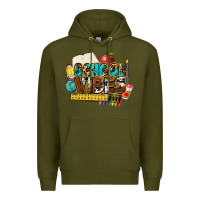 Army Green school vibes Premium Hoodie - NancyCooperArtShop