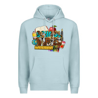 Blue Mist school vibes Premium Hoodie - NancyCooperArtShop
