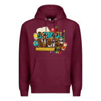 Burgundy school vibes Premium Hoodie - NancyCooperArtShop