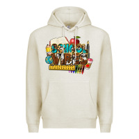 Oatmeal Heather school vibes Premium Hoodie - NancyCooperArtShop