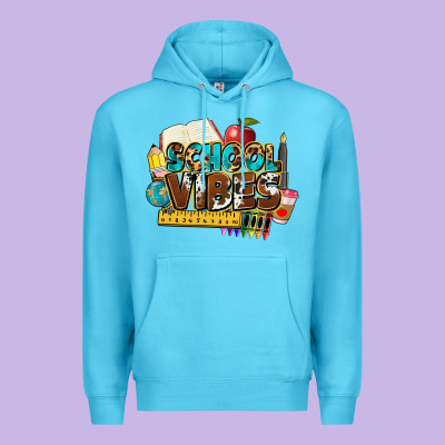 School Vibes Premium Hoodie Designed By Nancycooperartshop
