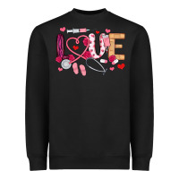 Black love nurse valentines day Heavyweight Sweatshirt - MaliasSmallBusiness