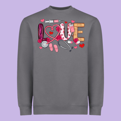 Heavyweight Sweatshirt love nurse valentines day