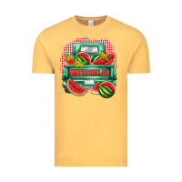 Vintage Mustard watermelon truck Vintage Tee - Zillion Design Studio