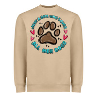 Mushroom just a girl who loves all her dogs Heavyweight Sweatshirt - MaliasSmallBusiness