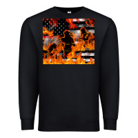 Black firefighter thin red lin Premium Sweatshirt - LillyAllenDesigns