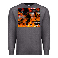 Charcoal Heather firefighter thin red lin Premium Sweatshirt - LillyAllenDesigns