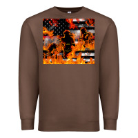 Chestnut firefighter thin red lin Premium Sweatshirt - LillyAllenDesigns