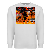 Dove Grey firefighter thin red lin Premium Sweatshirt - LillyAllenDesigns