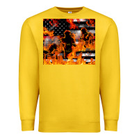 Lemon firefighter thin red lin Premium Sweatshirt - LillyAllenDesigns