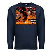 Navy firefighter thin red lin Premium Sweatshirt - LillyAllenDesigns