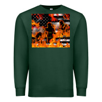 Sports Green firefighter thin red lin Premium Sweatshirt - LillyAllenDesigns