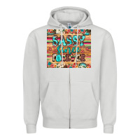 Dove Grey sassy since forever Zipper Hoodie - JahusDesignShop