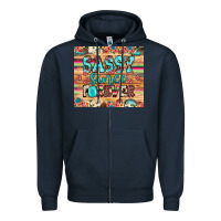 Navy sassy since forever Zipper Hoodie - JahusDesignShop