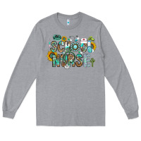 Heather Grey school nurse Long Sleeve Tee - CowhideDigitalArt
