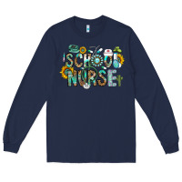 Navy school nurse Long Sleeve Tee - CowhideDigitalArt