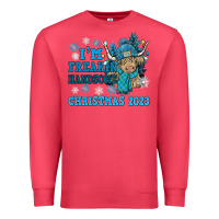 Cardinal im freakin freezin christmas 2023 Premium Sweatshirt - NancyCooperArtShop
