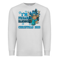 Dove Grey im freakin freezin christmas 2023 Premium Sweatshirt - NancyCooperArtShop