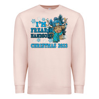 Pale Pink im freakin freezin christmas 2023 Premium Sweatshirt - NancyCooperArtShop