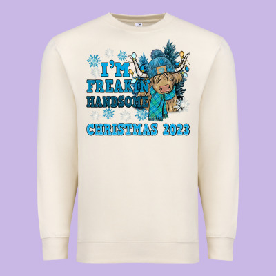 Im Freakin Freezin Christmas 2023 Premium Sweatshirt Designed By Nancycooperartshop