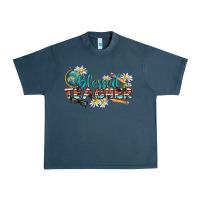 Midnight Navy blessed teacher Urban Heavy Tee - texasbilliewilder