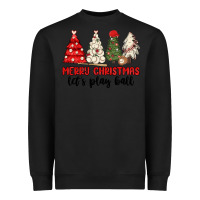 Black merry christmas let s play ball baseball Heavyweight Sweatshirt - MaliasSmallBusiness