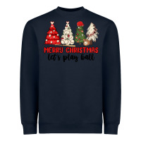 Navy merry christmas let s play ball baseball Heavyweight Sweatshirt - MaliasSmallBusiness