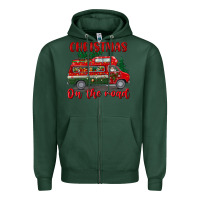 Sports Green christmas on the road Zipper Hoodie - BundleAndBundleShop