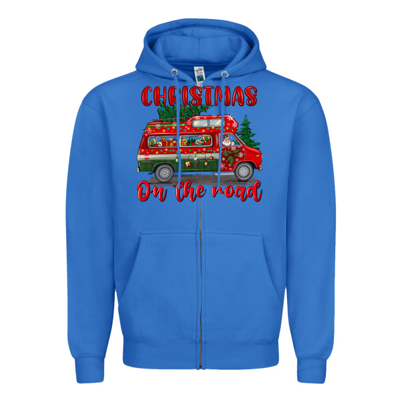 Christmas On The Road Zipper Hoodie by BundleAndBundleShop | Teevron