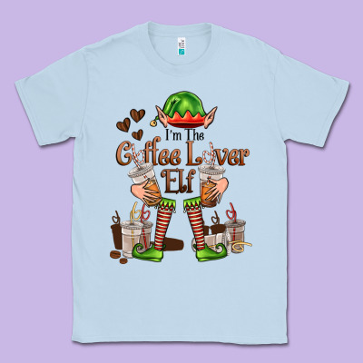 Im The Coffee Lover Elf Classic Tee Designed By Fadigitalartstudio