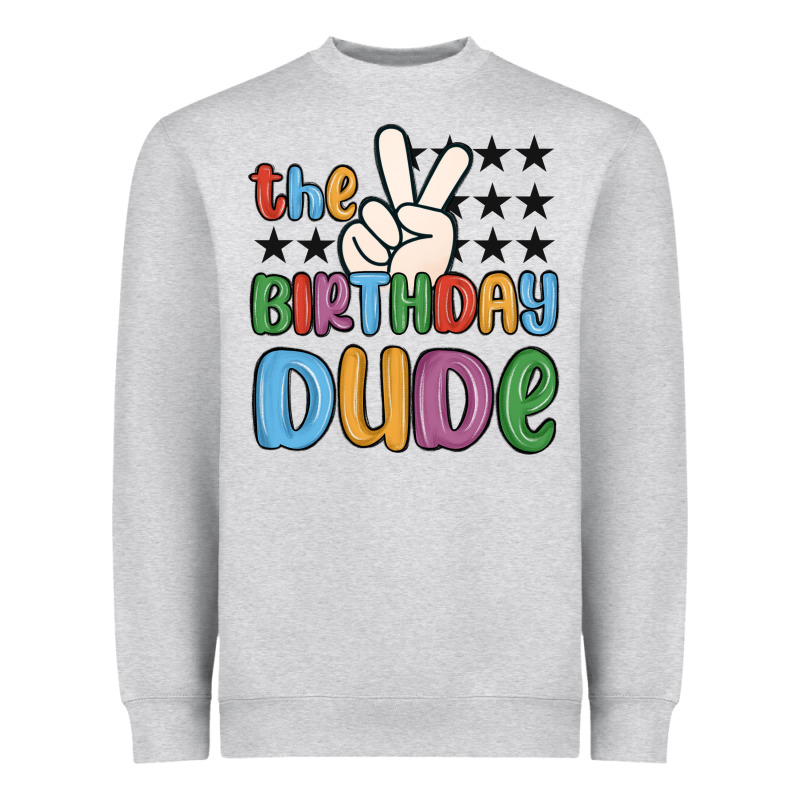The Birthday Dude Heavyweight Sweatshirt by MaliasSmallBusiness | Teevron