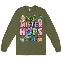 Army Green Little mister hops a lot Easter Long Sleeve Tee - Neo Western