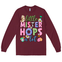Burgundy Little mister hops a lot Easter Long Sleeve Tee - Neo Western