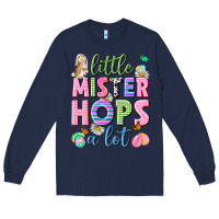 Navy Little mister hops a lot Easter Long Sleeve Tee - Neo Western