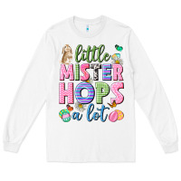 White Little mister hops a lot Easter Long Sleeve Tee - Neo Western