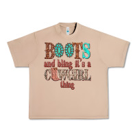 Burro boots and bling its a cowgirl thing Urban Heavy Tee - texasbilliewilder